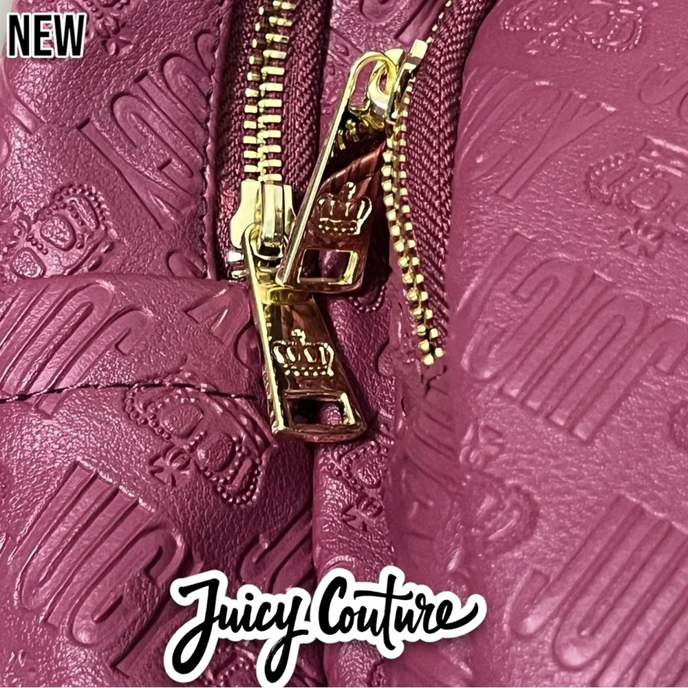 New NWT Juicy Couture Logo design Royal Sports Backpack Book bag with coin pouch